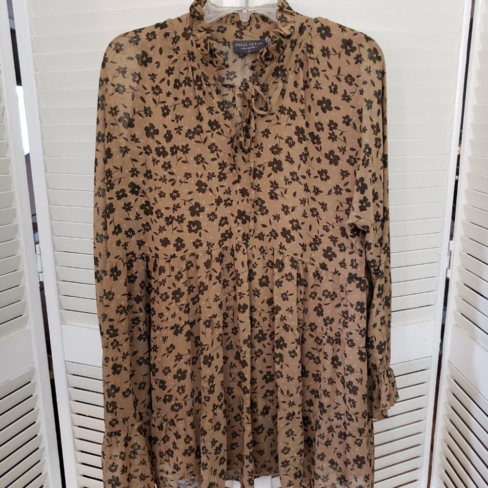 Dress Forum Los Angeles Brown Floral Maternity Dress